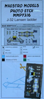 Maestro Models MMCP-7216 1/72 SAAB 32 Lansen boarding ladder (PE set)