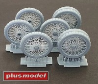 Plusmodel DP3016 Wheels Set for Lanchester WWI (3D Print) 1/35