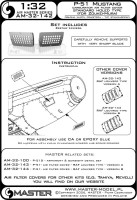 Master 32142 P-51 Mustang carbur.air filter cover std.(ZM) 1/32