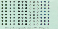 LF Model C4887 Decals British producer propeller labels IV. 1/48