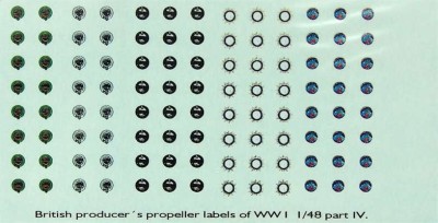 LF Model C4887 Decals British producer propeller labels IV. 1/48