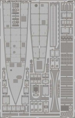 Eduard 53191 DKM U-boat VIIc U-552 pt.1 hull 1/48