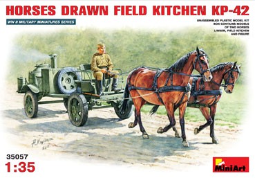 Miniart 35057 Советская полевая кухня КП-42 на конной тяге