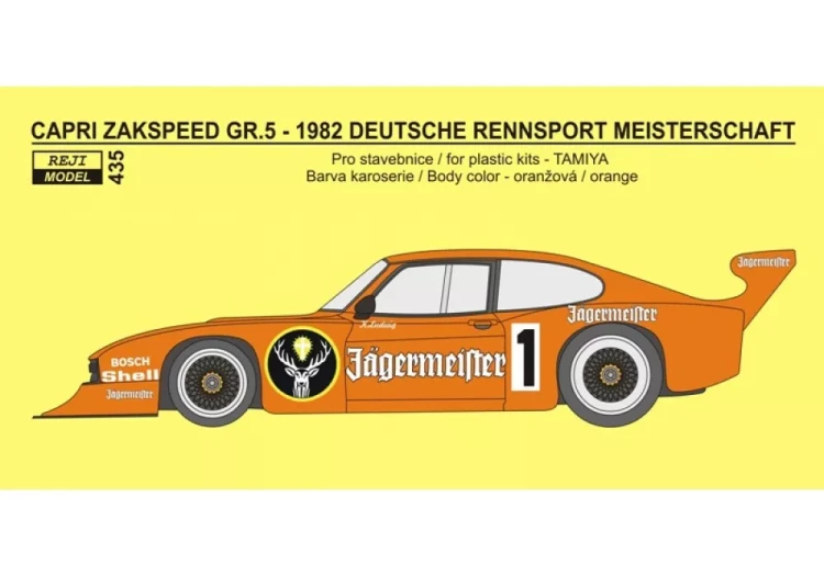 Reji Model JM435 Ford Capri Zakspeed Gr.5 - 1982 DRM Kl.Ludwig 1/24