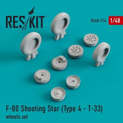 Reskit RS48-0174 F-80 Shooting Star (T-33) wheels (HAS/MONO) 1/48