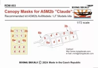 Rising Decals DM-003 Canopy mask A5M2b Claude (AVIM/LF) 1/72