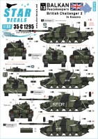 Star Decals 35-C1295 Balkan Peacekeepers # 13. British Challenger 2 in Kosovo. KFOR markings 1/35