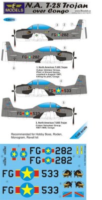 Lf Model C48215 Decals N.A. T-28 Trojan over Congo (REV,RDN) 1/48