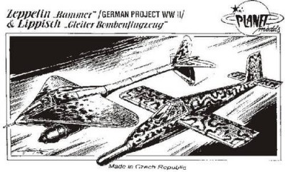 Planet Models PLT033 Zeppelin &quot;Rammer&quot; &amp; Lippisch &quot;Gleiter Bombenf 1/72