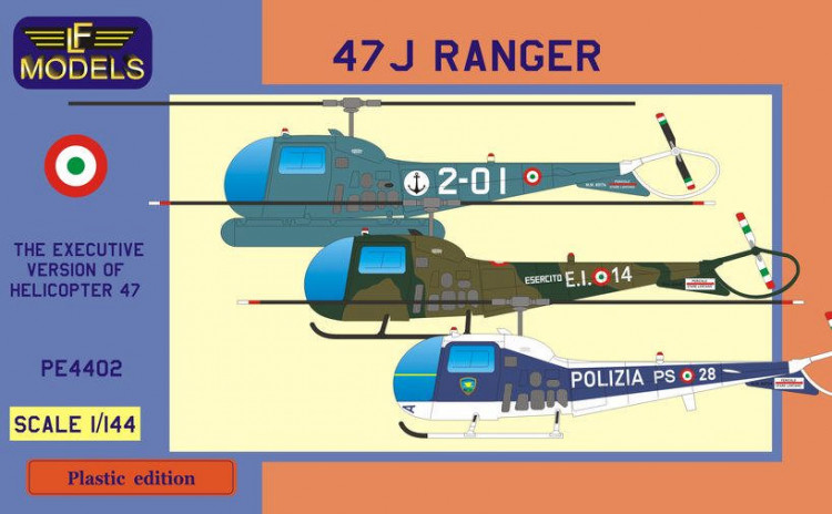 Lf Model P14402 Agusta-Bell 47J Ranger (3x Italy) 2-in-1 1/144