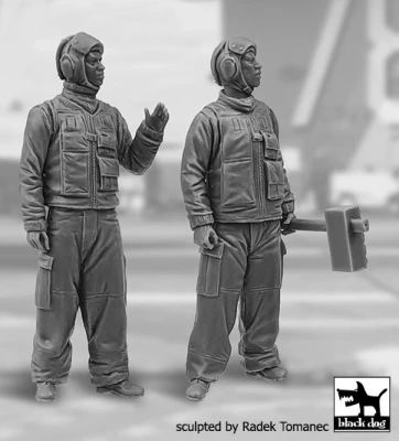 Blackdog F32159 US aircraft carrier deck crew set (2 fig.) 1/32