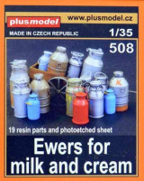 Plus model 508 1/35 Ewers for milk and cream (19 resin parts)