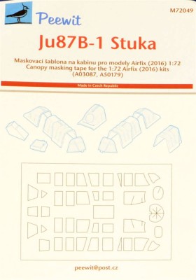 Peewit PW-M72049 1/72 Canopy mask Ju 87B-1 Stuka (AIRFIX)