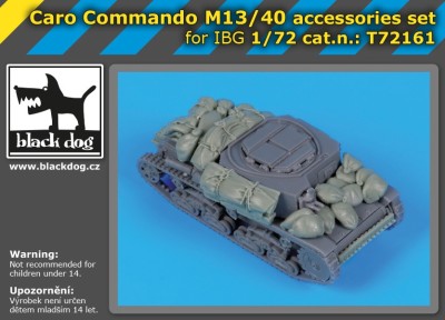 Black Dog T72161 Carro Comando M13/40 accessories set (designed to be used with IBG Models kits) 1/72