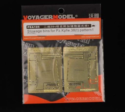 Voyager Model PEA105 Фототравление Stowage Bins for Pz.Kpfw.38(t) Pattern1 (For DRAGON 6290) 1/35