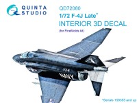 Quinta Studio QD72080 F-4J поздний (FineMolds) 3D Декаль интерьера кабины 1/72
