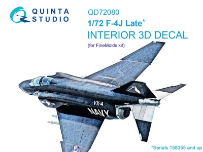 Quinta Studio QD72080 F-4J поздний (FineMolds) 1/72