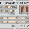 Eduard FE1204 Me 163B seatbelts STEEL (GASP.MOD.) 1/48