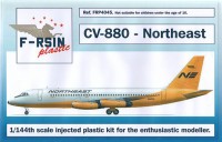 F-rsin Plastic FRP4045 Convair CV-880 Northeast Yellowbird, laser/silk-screened decals 1/144