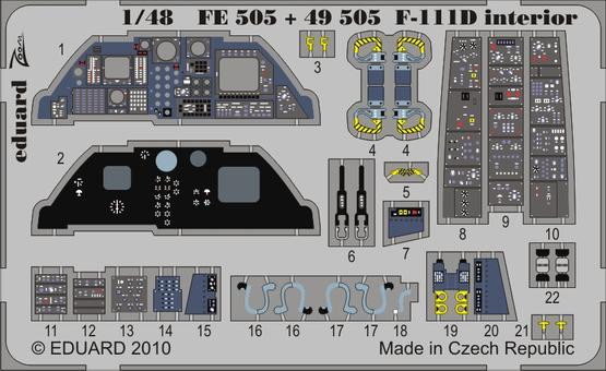 Eduard 49505 F-111D interior S.A.