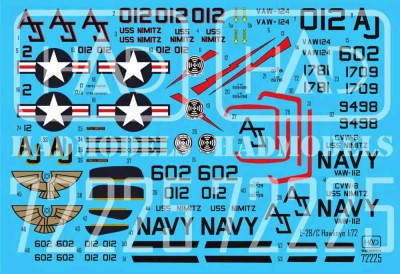 HAD 72225 Decal E-2C/B Hawkeye 1/72