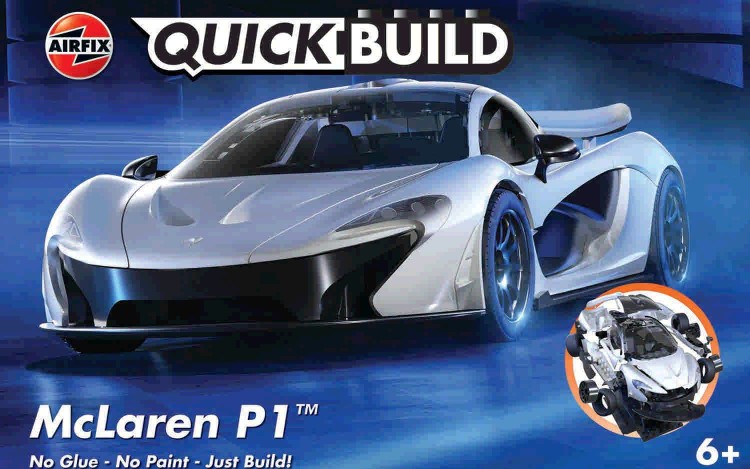 Airfix J6028 McLaren P1 in White. QUICK BUILD No Glue! - No paint! - Just BUILD!