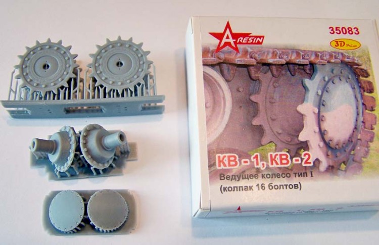 A-resin 35083 КВ-1, КВ-2 - ведущее колесо тип 1 (колпак на 16 болтов) 1/35