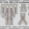 Eduard FE1224 MiG-21R seatbelts STEEL (EDU) 1/48