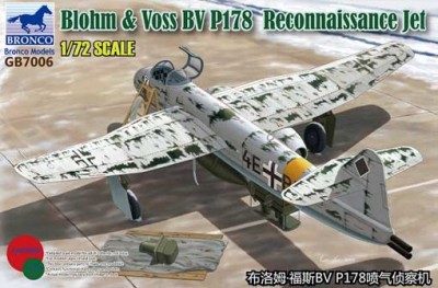 Bronco GB7006 Blohm &amp; Voss BV P.178 Reconnaissance Jet 1/72