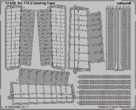Eduard 72648 Do 17Z-2 landing flaps 1/72