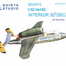 Quinta studio QD32075 He 162 (для модели Revell) 3D Декаль интерьера кабины 1/32