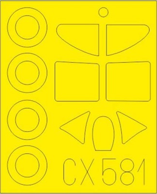 Eduard CX581 Mask 1/72 D.520 (HAS/H.2000)