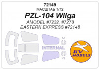 KV Models 72149 PZL-104 Wilga (AMODEL #7232, #7278 / EASTERN EXPRESS #72148) + маски на диски и колеса AMODEL / Eastern Express 1/72