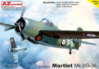 Az Model 78006 Grumman Martlet Mk.I/G-36 (3x camo) 1/72