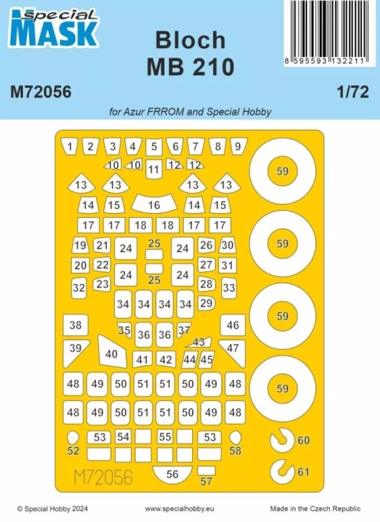 Special Hobby M72056 Mask for Bloch MB 210 (SP.HOBBY) 1/72