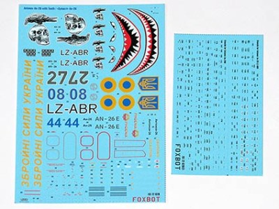Foxbot Decals FBOT72028 Antonov An-26 with teeth (designed to be used with A-Model and AZ Model kits 1/72