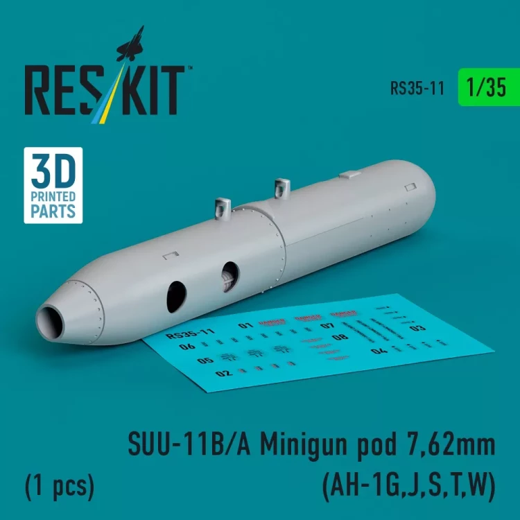 Reskit 35011 SUU-11B/A Minigun pod 7,62mm (1 pc.) 1/35