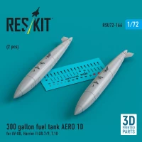 Reskit U72166 300 gallon fuel tank AERO 1D (2 pcs.) 1/72