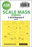 Art Scale 200-M32031 McDonnell F-4C/F-4D Phantom canopy frame paint masks (outside only) 1/32