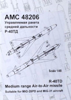 Advanced Modeling AMC 48206 R-40TD Med.range Air-to-Air missile (2 pcs.) 1/48