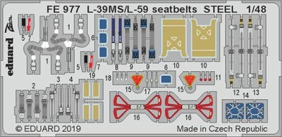 Eduard FE977 1/48 L-39MS/L-59 seatbelts STEEL (TRUMP)