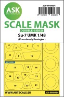Art Scale 200-M48034 Sukhoi Su-7UMK/Su-7UM wheels and canopy frame paint masks (inside and outside) 1/48