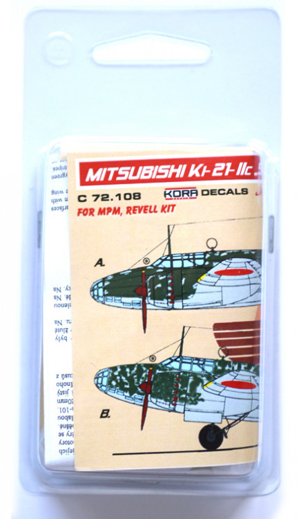 Kora Model C72108 Mitsubishi Ki-21-IIC Special Attack (MPM/REV) 1/72