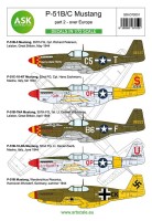 Art Scale 200-D72031 North-American P-51B / P-51C Mustangs part 2 Over Europe in foreign services. Catalog no. 200-D72031 1/72