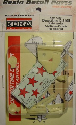 Kora Model CSD7213 Dewoitine D.510R Detail set&amp;decal (Soviet) 1/72