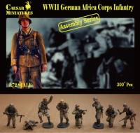 Caesar Miniatures H7713 German Africa Korps Infantry (WWII) 1/72