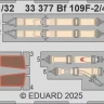 Eduard 33377 Bf 109F-2/4 seatbelts STEEL (H.2000/HAS) 1/32
