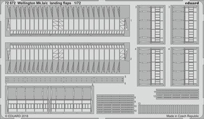 Eduard 72672 Wellington Mk.Ia/c landing flaps 1/72