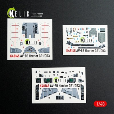 Reskit K48145 AV-8B Harrier - interior 3D (HAS) 1/48