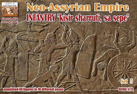 Linear-A LA084 Neo-Assyrian Empire 911-605 Bc Set 4 Infantry (3D-Printed) 1/72